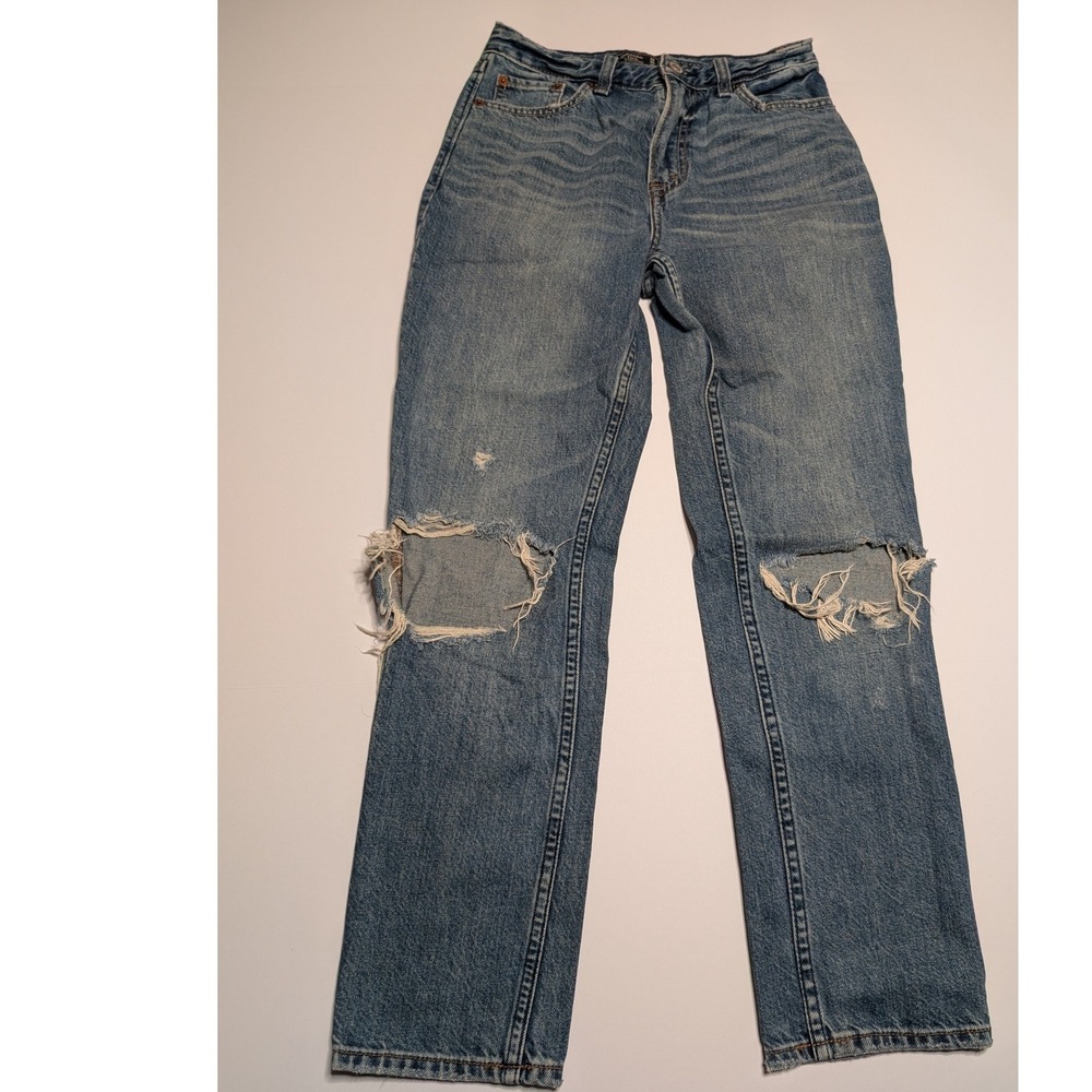Abercrombie & Fitch Annie Girlfriend Distressed High Rise Jeans Blue Size 24 00R